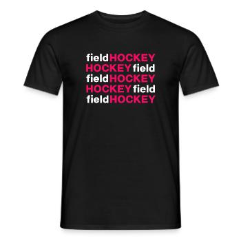 Hockey Hockey sur gazon gazon artificiel « hockey sur gazon » - T-shirt homme - noir - Devant - AI Model Male 178 light (178cm)