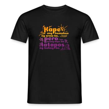 Kape Kaffee Design für stolze Pinoys - Männer T-Shirt - Schwarz - Vorne - AI Model Male 178 light (178cm)