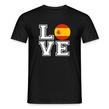 Amour Espagne / Liebe Espagne Pays Pays - T-shirt homme - noir - Devant - AI Model Male 178 light (178cm)