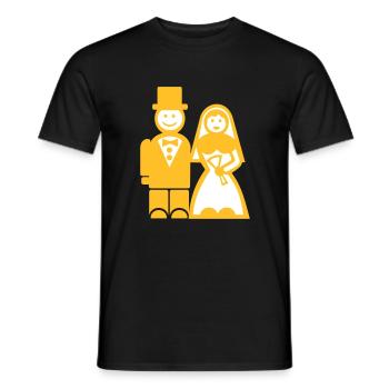 Hochzeit - Männer T-Shirt - Schwarz - Vorne - AI Model Male 178 light (178cm)