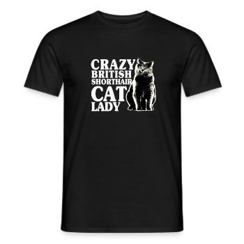 Britische Kurzhaar Katzen Lady - Männer T-Shirt - Schwarz - Vorne - AI Model Male 178 light (178cm)