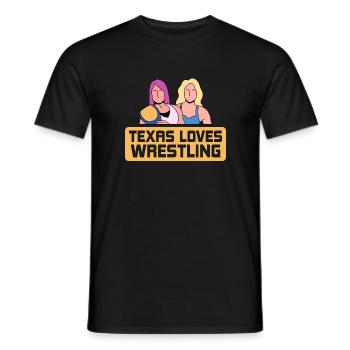 Texas wrestling design for proud Texas fans - Men's T-Shirt - black - Front - AI Model Male 178 light (178cm)