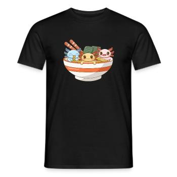 Conception de nouilles Ramen Axoltol pour les amateurs d’axolotl - T-shirt homme - noir - Devant - AI Model Male 178 light (178cm)