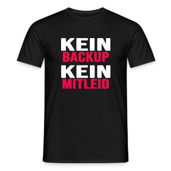 informatik backup nerd coder download gamer - Männer T-Shirt - Schwarz - Vorne - AI Model Male 178 light (178cm)