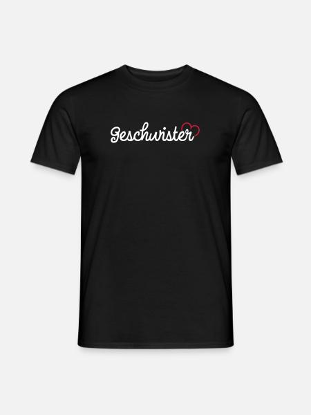 Geschwister - Männer T-Shirt - Schwarz