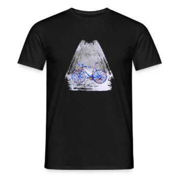 vélo hiver e 112 - T-shirt homme - noir - Devant - AI Model Male 178 light (178cm)
