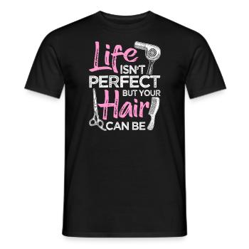 Friseur Friseurin Frisörin Frisör Friseuse Haare - Männer T-Shirt - Schwarz - Vorne - AI Model Male 178 light (178cm)