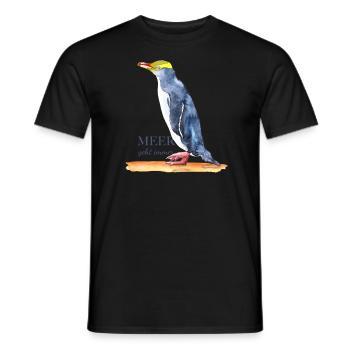 Meer geht immer - Pinguin - Männer T-Shirt - Schwarz - Vorne - AI Model Male 178 light (178cm)