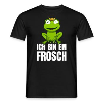 Ich Bin Ein Frosch - Männer T-Shirt - Schwarz - Vorne - AI Model Male 178 light (178cm)