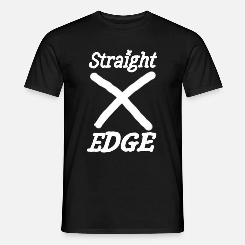 Straight Edge - Männer T-Shirt - Schwarz