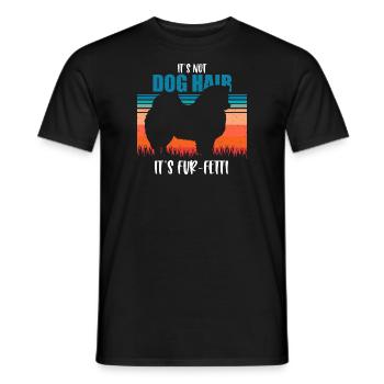 American Eskimo Dog Hund - Männer T-Shirt - Schwarz - Vorne - AI Model Male 178 light (178cm)
