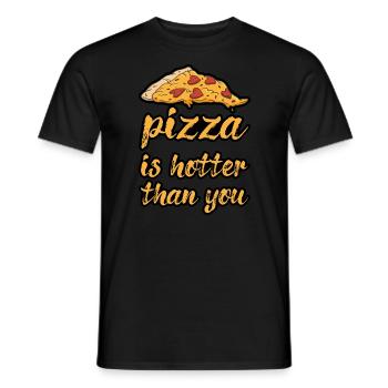 Pizza - Männer T-Shirt - Schwarz - Vorne - AI Model Male 178 light (178cm)