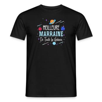 Meilleure Marraine De Toute La Galaxie - T-shirt homme - noir - Devant - AI Model Male 178 light (178cm)