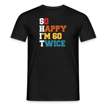 60 Jahre Funny - Humor Geburtstag 60 Jahre Geschenk - Männer T-Shirt - Schwarz - Vorne - AI Model Male 178 light (178cm)