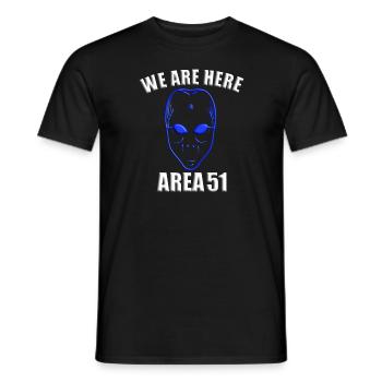 Alien UFO Alien Vaisseau Spatien Soucoupe - T-shirt homme - noir - Devant - AI Model Male 178 light (178cm)