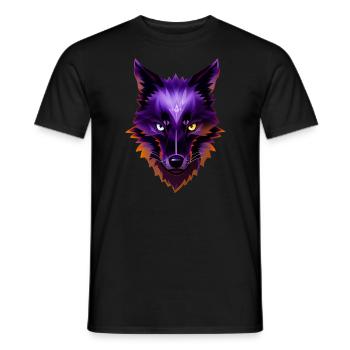 Wolf - Men's T-Shirt - black - Front - AI Model Male 178 light (178cm)