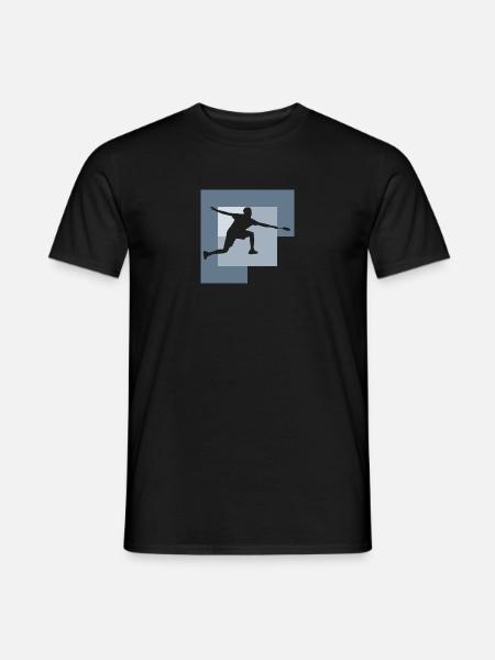 Badminton Clear Smash Drop - Männer T-Shirt - Schwarz