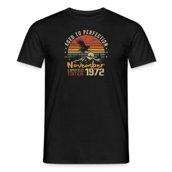Les Légendes Sont Nées En Novembre 1972 - 1972 - T-shirt homme - noir - Devant - AI Model Male 178 light (178cm)