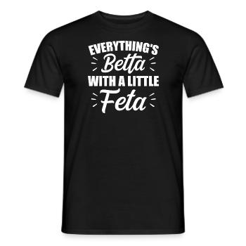 Betta poisson poisson poisson aquarium cadeau - T-shirt homme - noir - Devant - AI Model Male 178 light (178cm)