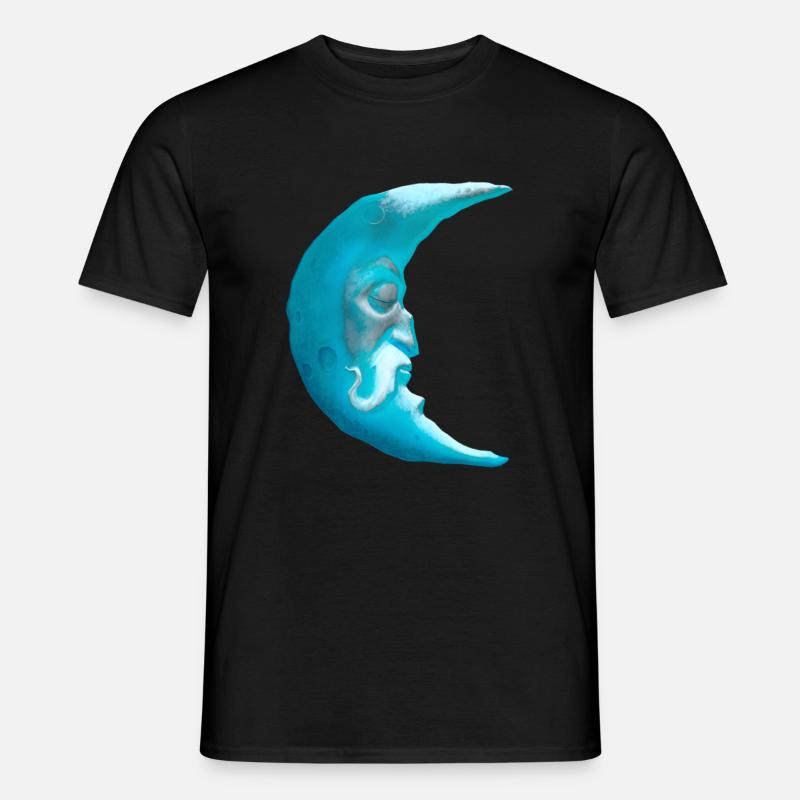 Mondgesicht - Männer T-Shirt - Schwarz