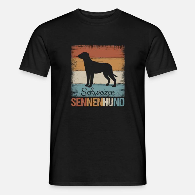 Schweizer Sennenhund Bauernhund Geschenkidee - Männer T-Shirt - Schwarz