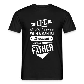 Fête des Pères Meilleur papa Meilleur papa - T-shirt homme - noir - Devant - AI Model Male 178 light (178cm)
