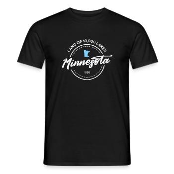 1858 Minnesota Design für stolze Minnesotaner - Männer T-Shirt - Schwarz - Vorne - AI Model Male 178 light (178cm)
