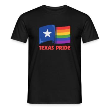 Texas Flagge Regenbogen Design für LGBT+ Texaner - Männer T-Shirt - Schwarz - Vorne - AI Model Male 178 light (178cm)