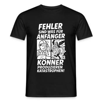 Les experts produisent des catastrophes - T-shirt homme - noir - Devant - AI Model Male 178 light (178cm)