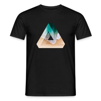 Meer Wasser See Geschenk Penrose Dreieck - Männer T-Shirt - Schwarz - Vorne - AI Model Male 178 light (178cm)