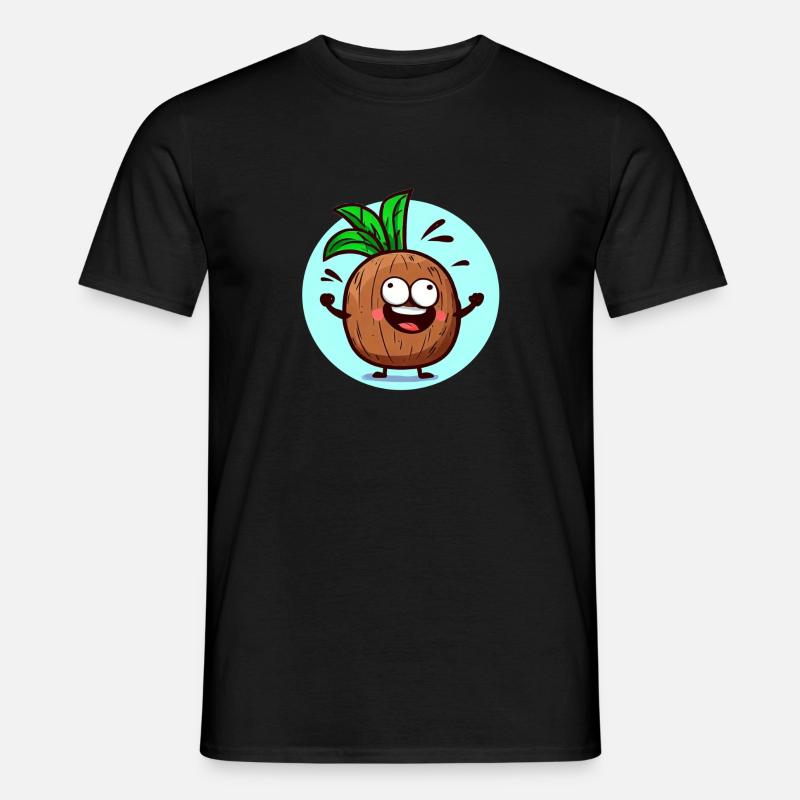 Fröhliche Ananas - Männer T-Shirt - Schwarz