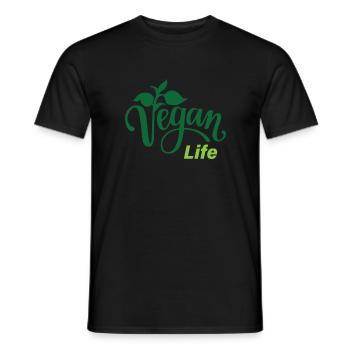 Vegan lifestyle for proud vegans - Men's T-Shirt - black - Front - AI Model Male 178 light (178cm)
