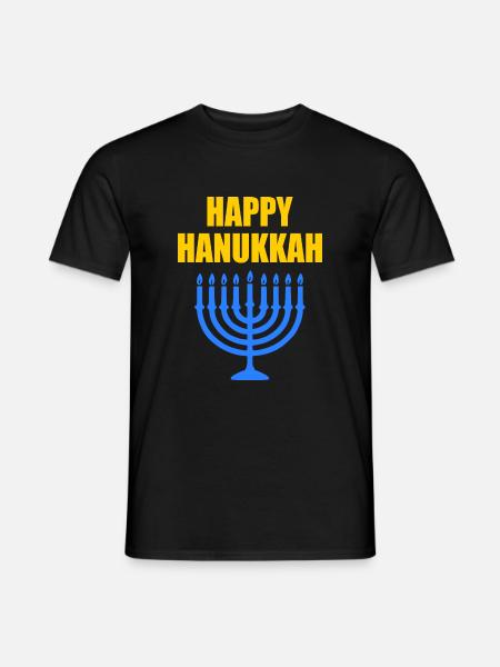 HAPPY HANUKKAH - Men's T-Shirt - black