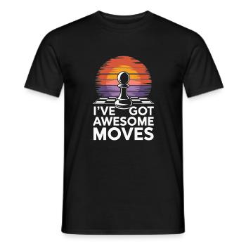 Lustiges Schach Schachspieler - Männer T-Shirt - Schwarz - Vorne - AI Model Male 178 light (178cm)
