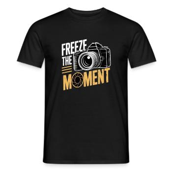 Figer l’instant Photographe Photographie - T-shirt homme - noir - Devant - AI Model Male 178 light (178cm)