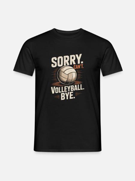 Lustiges Volleyball - Männer T-Shirt - Schwarz