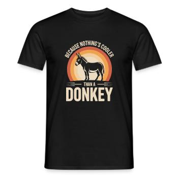 Esel Lustiger Spruch - Männer T-Shirt - Schwarz - Vorne - AI Model Male 178 light (178cm)