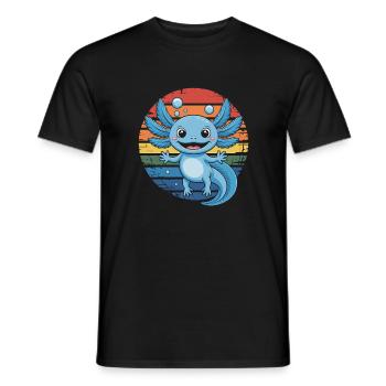 Amphibien axolotl - T-shirt homme - noir - Devant - AI Model Male 178 light (178cm)