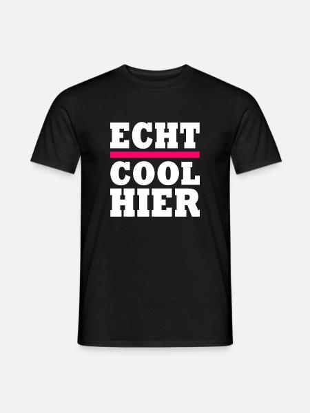 Echt cool hier - Männer T-Shirt - Schwarz