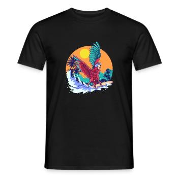 Perroquet été - T-shirt homme - noir - Devant - AI Model Male 178 light (178cm)