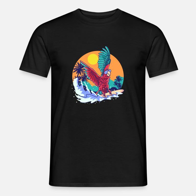 Papagei Sommer - Männer T-Shirt - Schwarz
