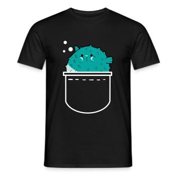 Kugelfisch - Männer T-Shirt - Schwarz - Vorne - AI Model Male 178 light (178cm)