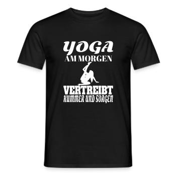 Yoga Lehrerin Kurs Meditation Geschenk Damen Matte - Männer T-Shirt - Schwarz - Vorne - AI Model Male 178 light (178cm)