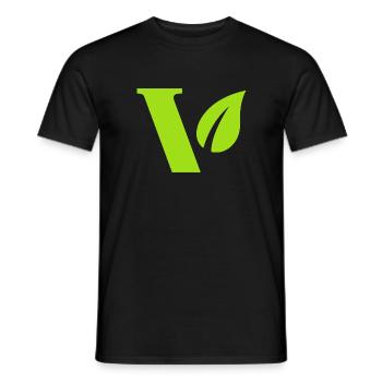Vegan V Design for proud vegans - Men's T-Shirt - black - Front - AI Model Male 178 light (178cm)