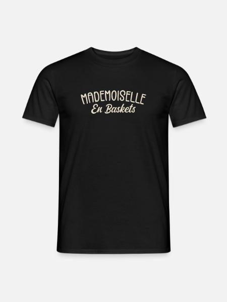 Mademoiselle en baskets - T-shirt homme - noir