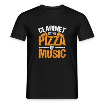 La clarinette est le cadeau pizza de la musique - T-shirt homme - noir - Devant - AI Model Male 178 light (178cm)