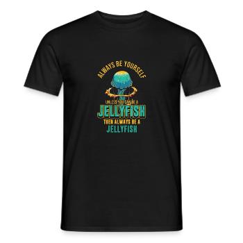 Jellyfish costume funny cnidarians jellyfish - Men's T-Shirt - black - Front - AI Model Male 178 light (178cm)