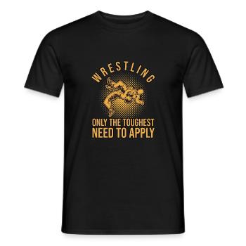 Wrestler Martial Arts Wrestling Wrestler Wrestling - Men's T-Shirt - black - Front - AI Model Male 178 light (178cm)