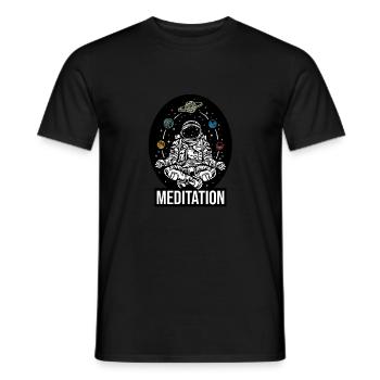 Astronaute Univers Espace Cosmos Voie Lactée - T-shirt homme - noir - Devant - AI Model Male 178 light (178cm)