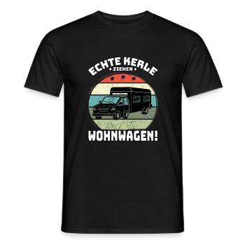 ICH WILL IN DIE NATUR ABER NUR MIT WOHNWAGEN - Männer T-Shirt - Schwarz - Vorne - AI Model Male 178 light (178cm)